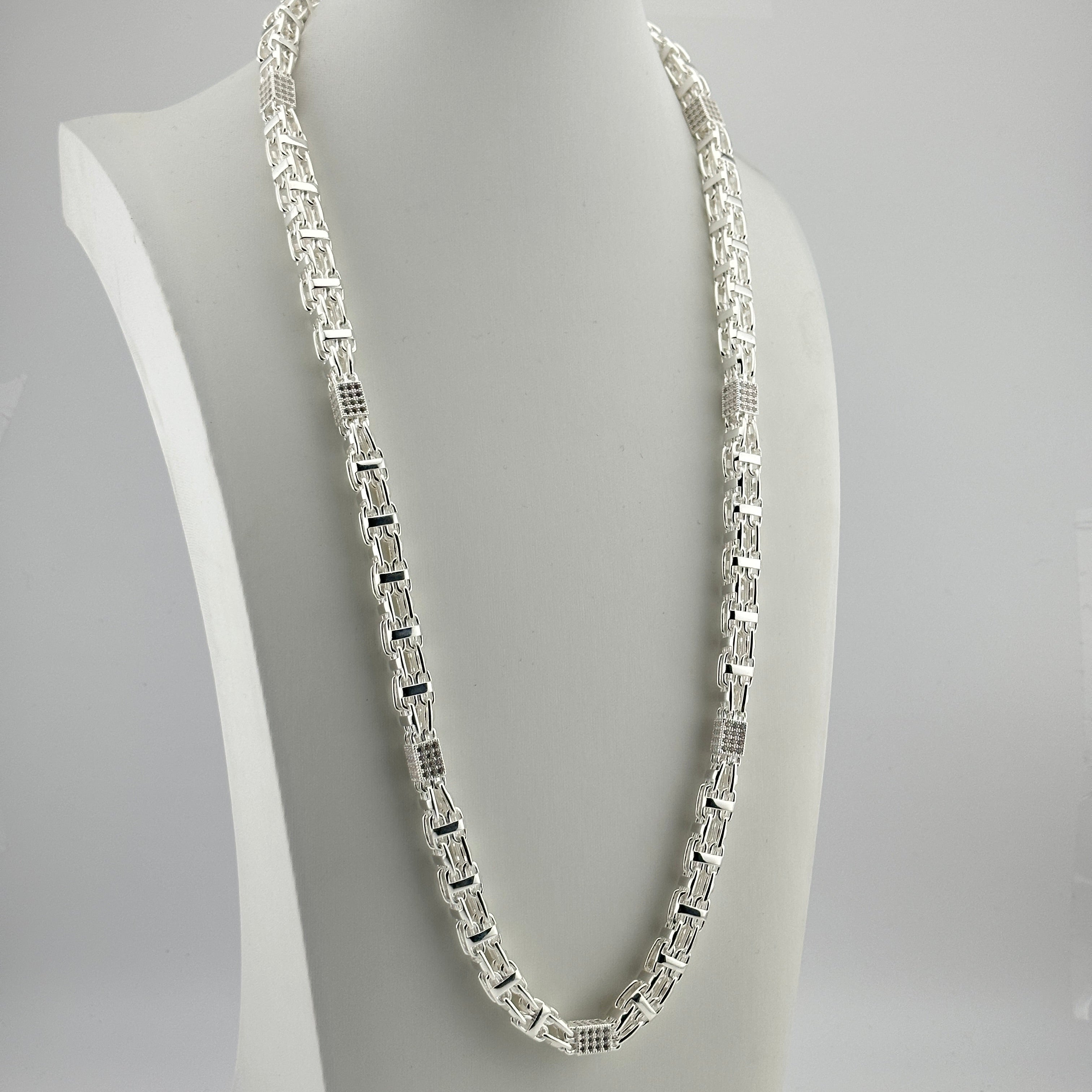 8,5mm Käfigkette Iced Out - Silber 925