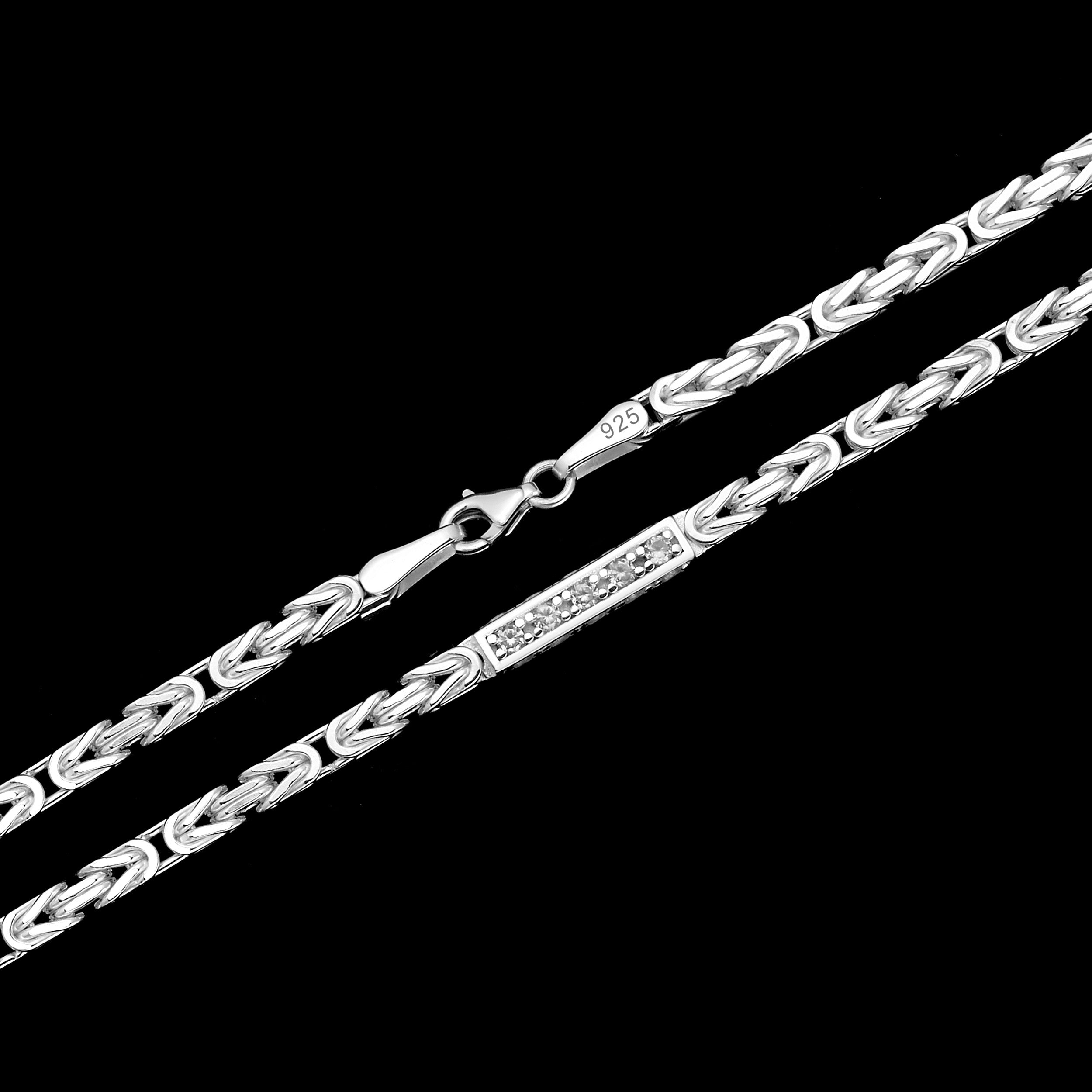 3mm Iced Out Königskette - 925 Silber
