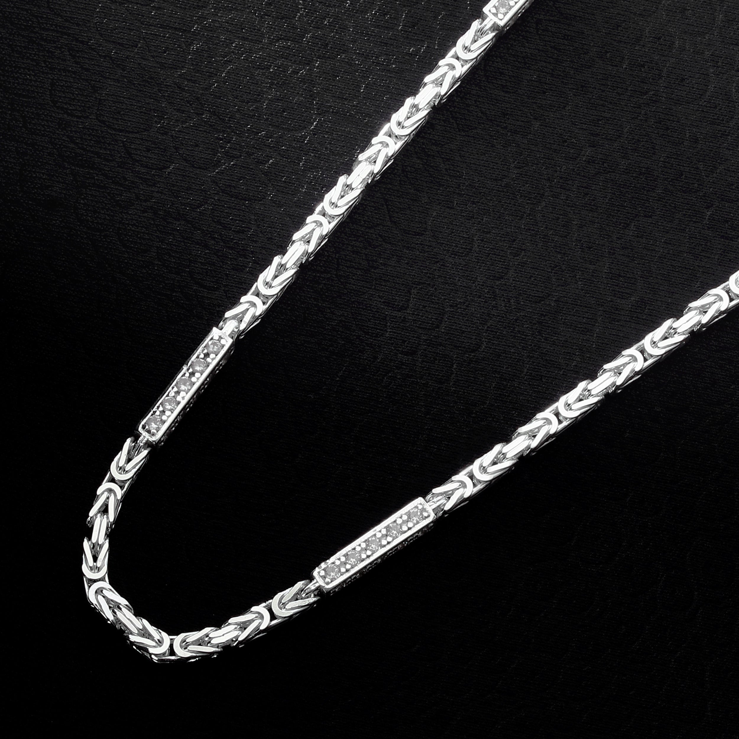 3mm Iced Out Königskette - 925 Silber