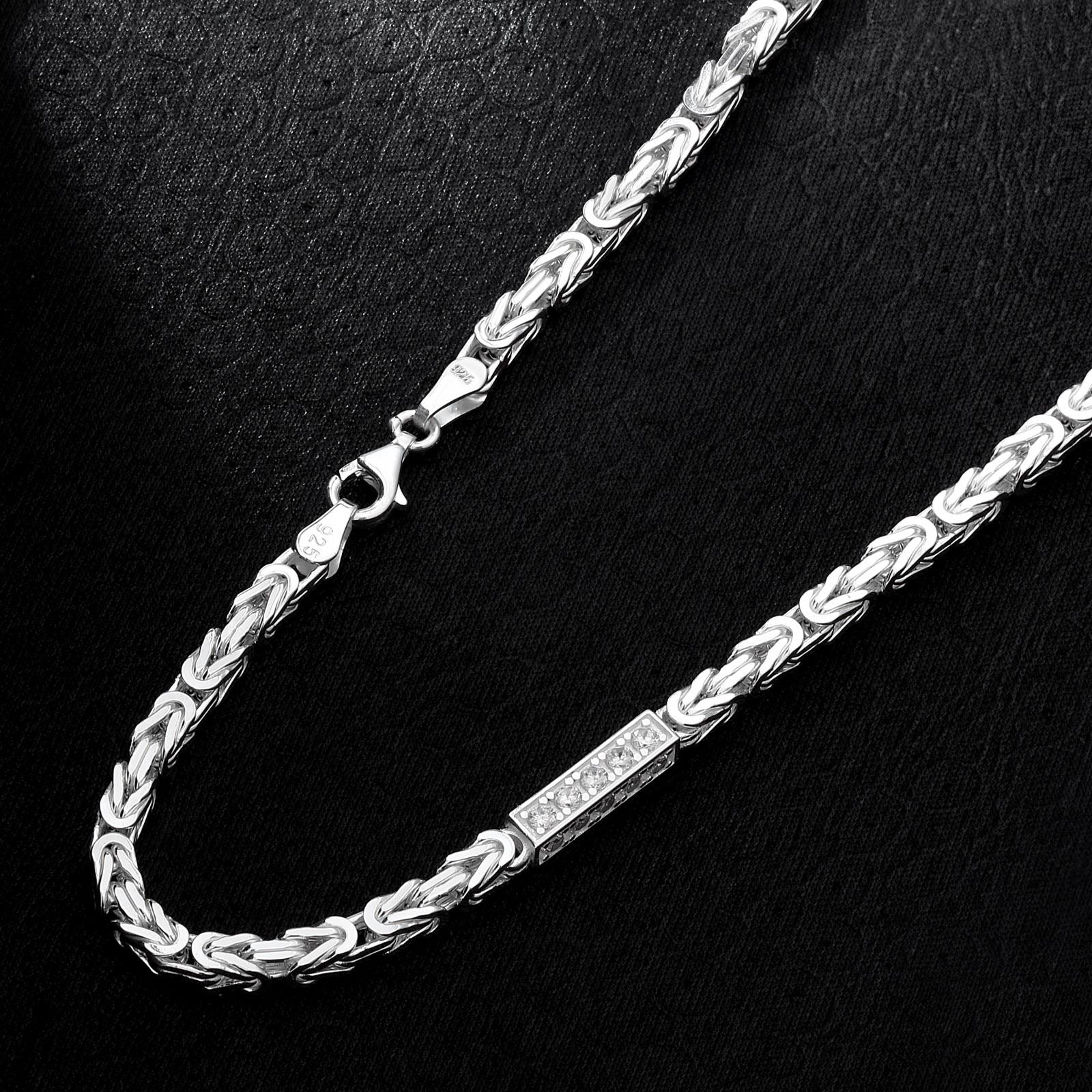 6mm Königskette Iced Out - Silber 925