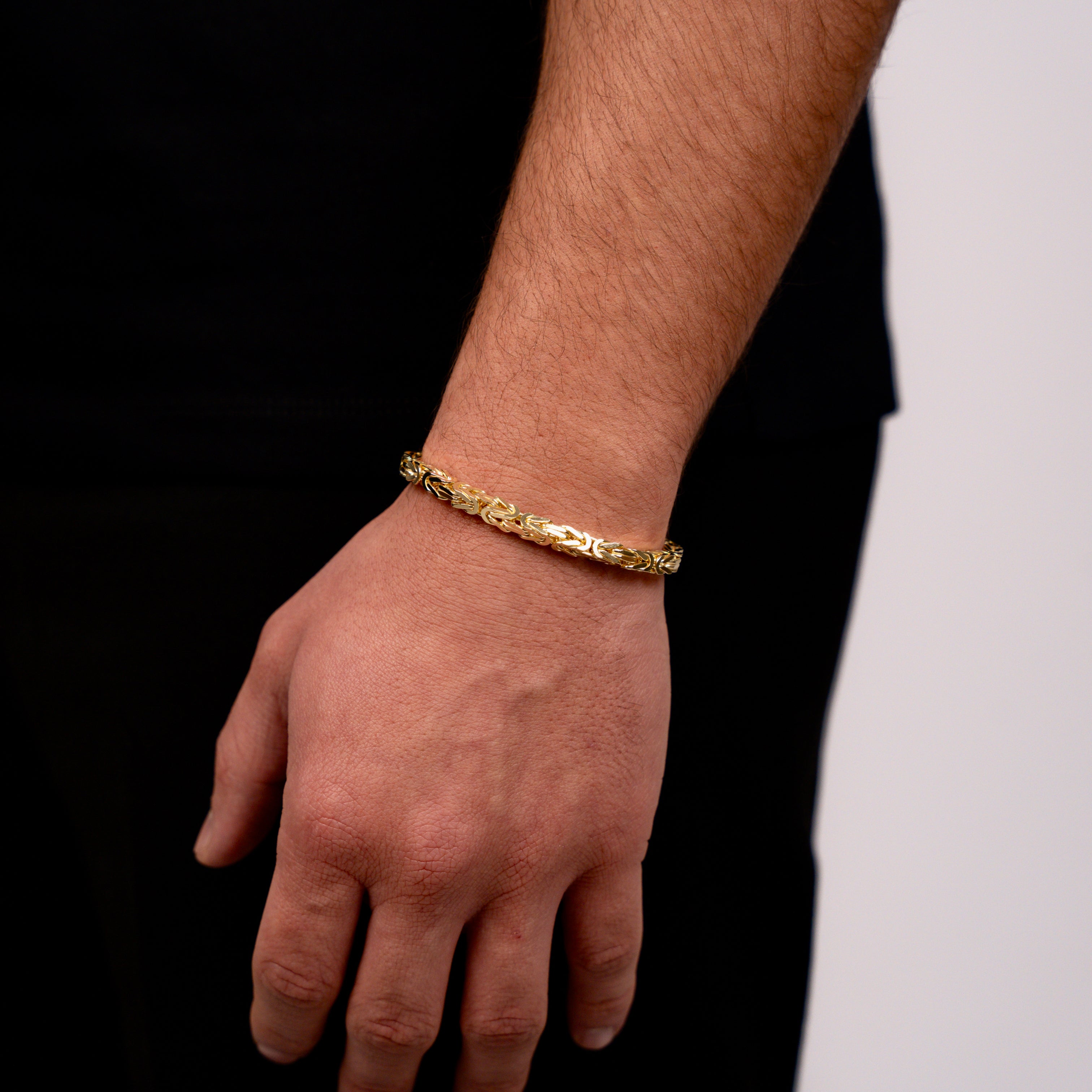 5mm Königskette Armband - Silber 925 18k Gold vergoldet