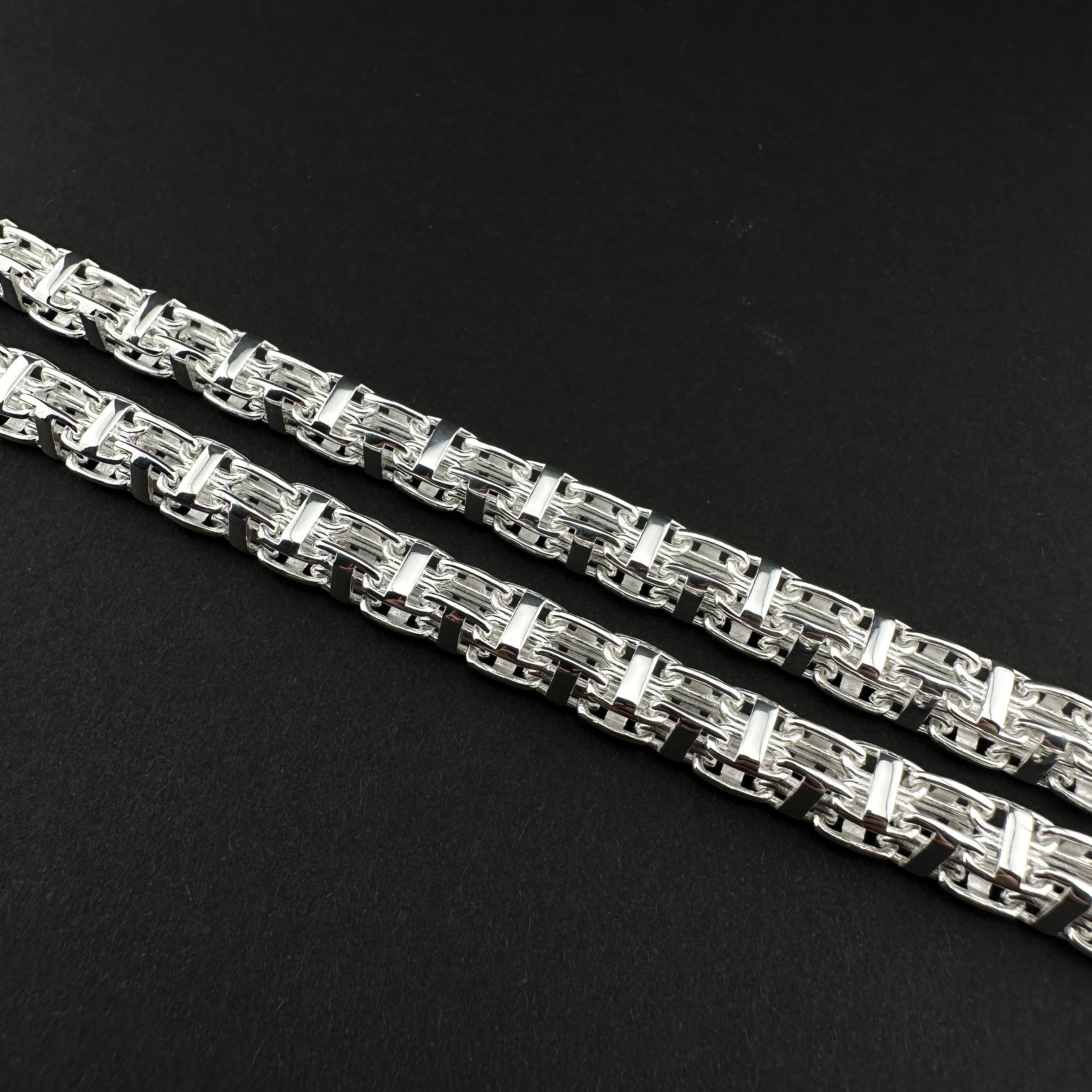 8,5mm Set Käfigkette x Ring - Silber 925