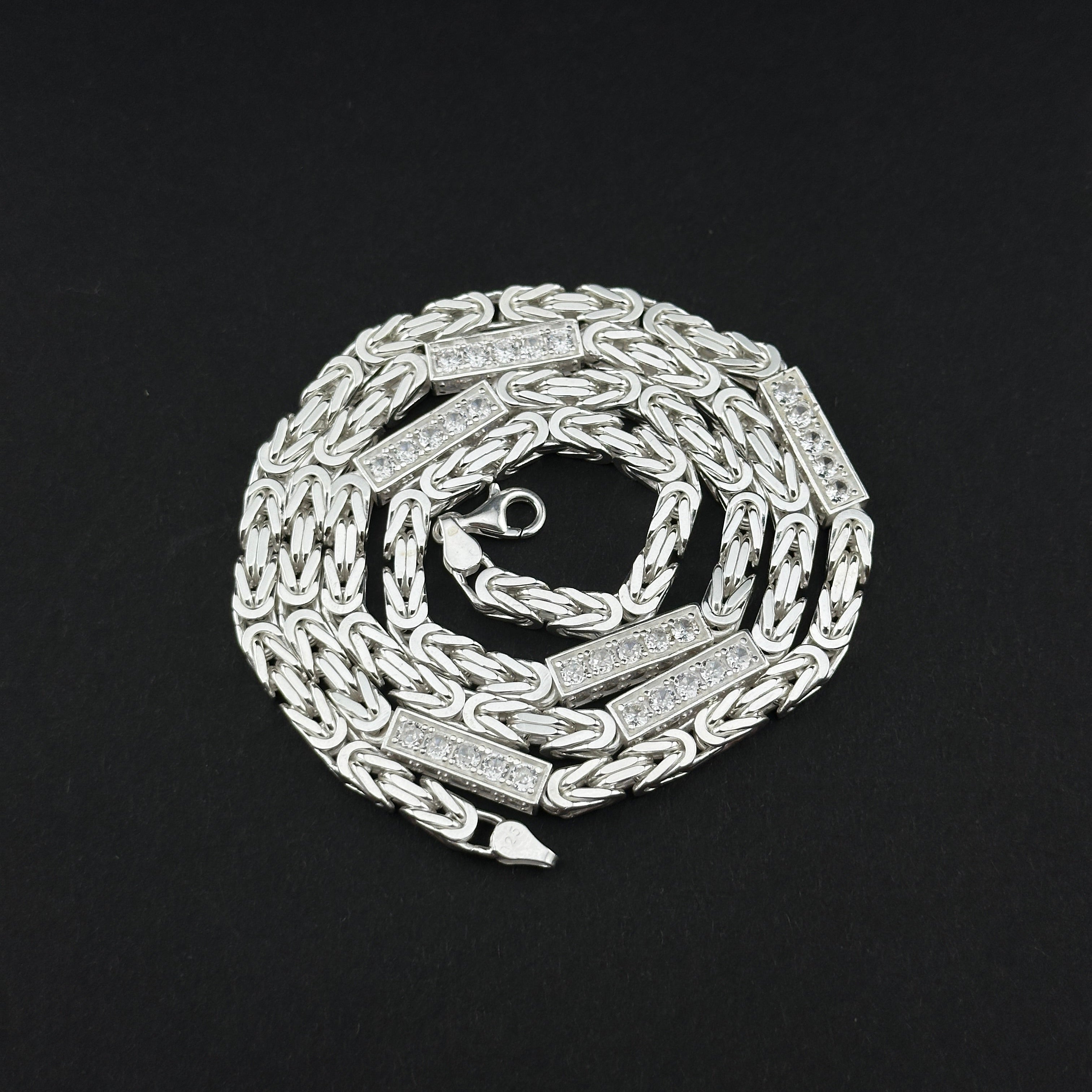 6mm Königskette Iced Out - Silber 925