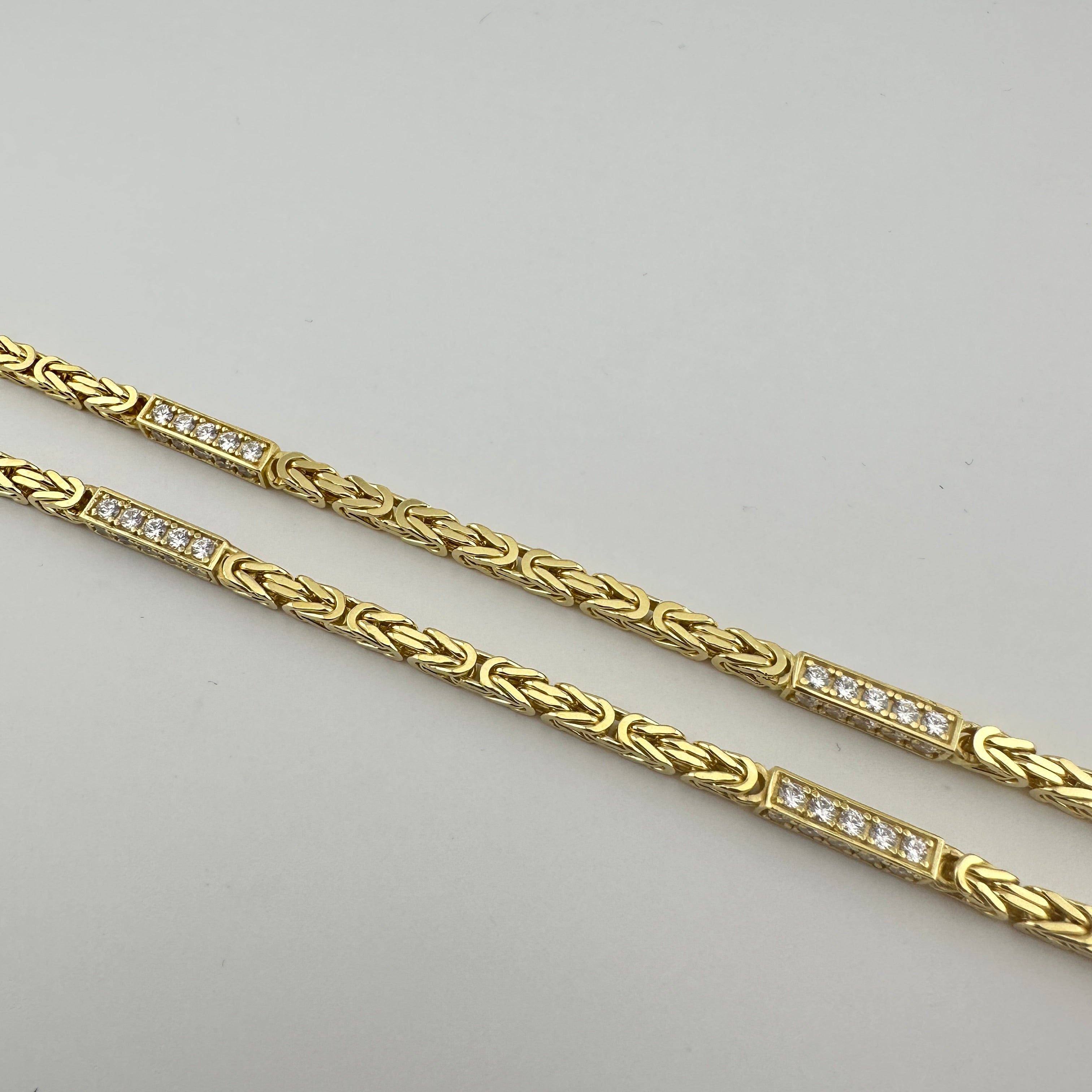 4mm Iced Out Königskette - Silber 925 18k Gold vergoldet