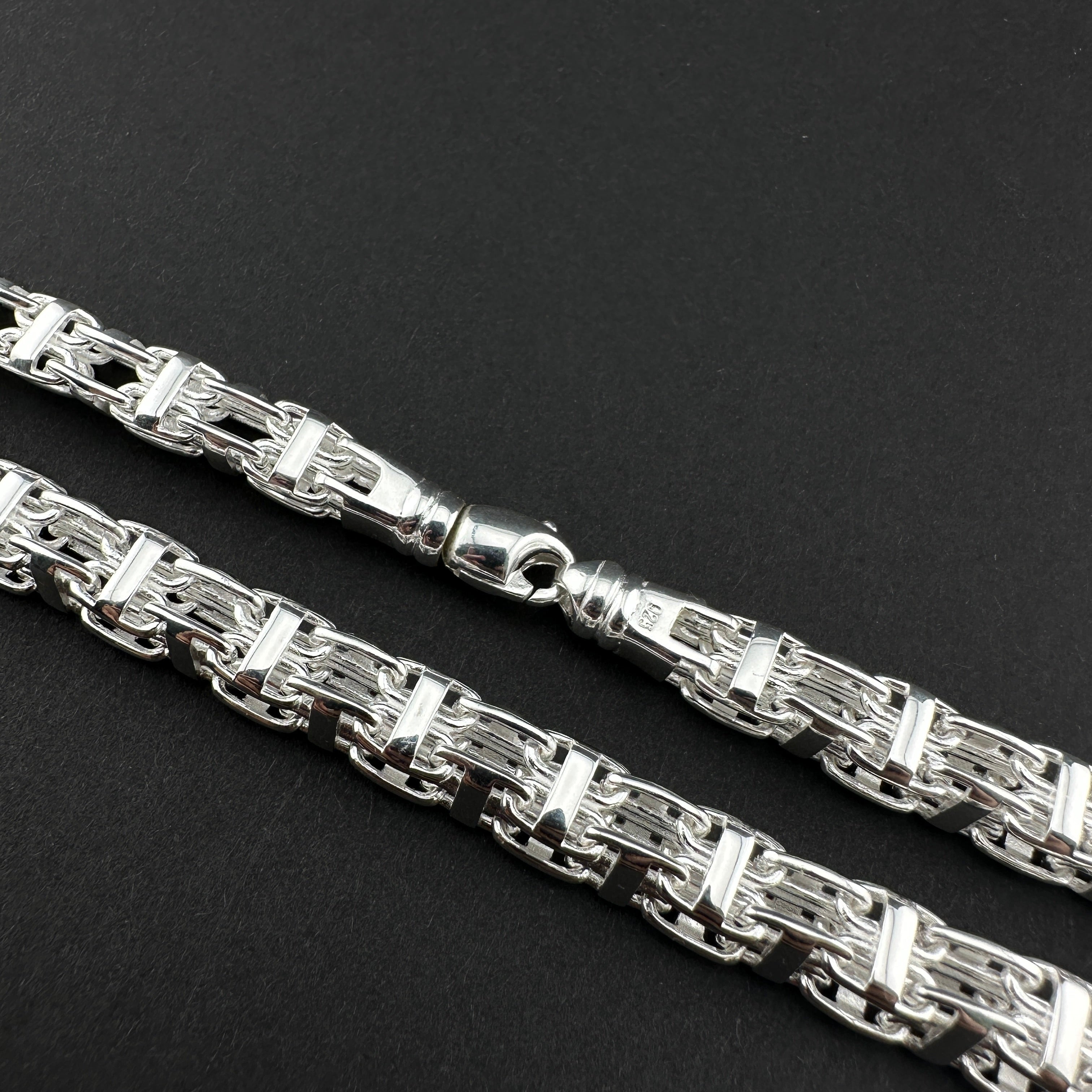 8,5mm Set Käfigkette x Ring - Silber 925