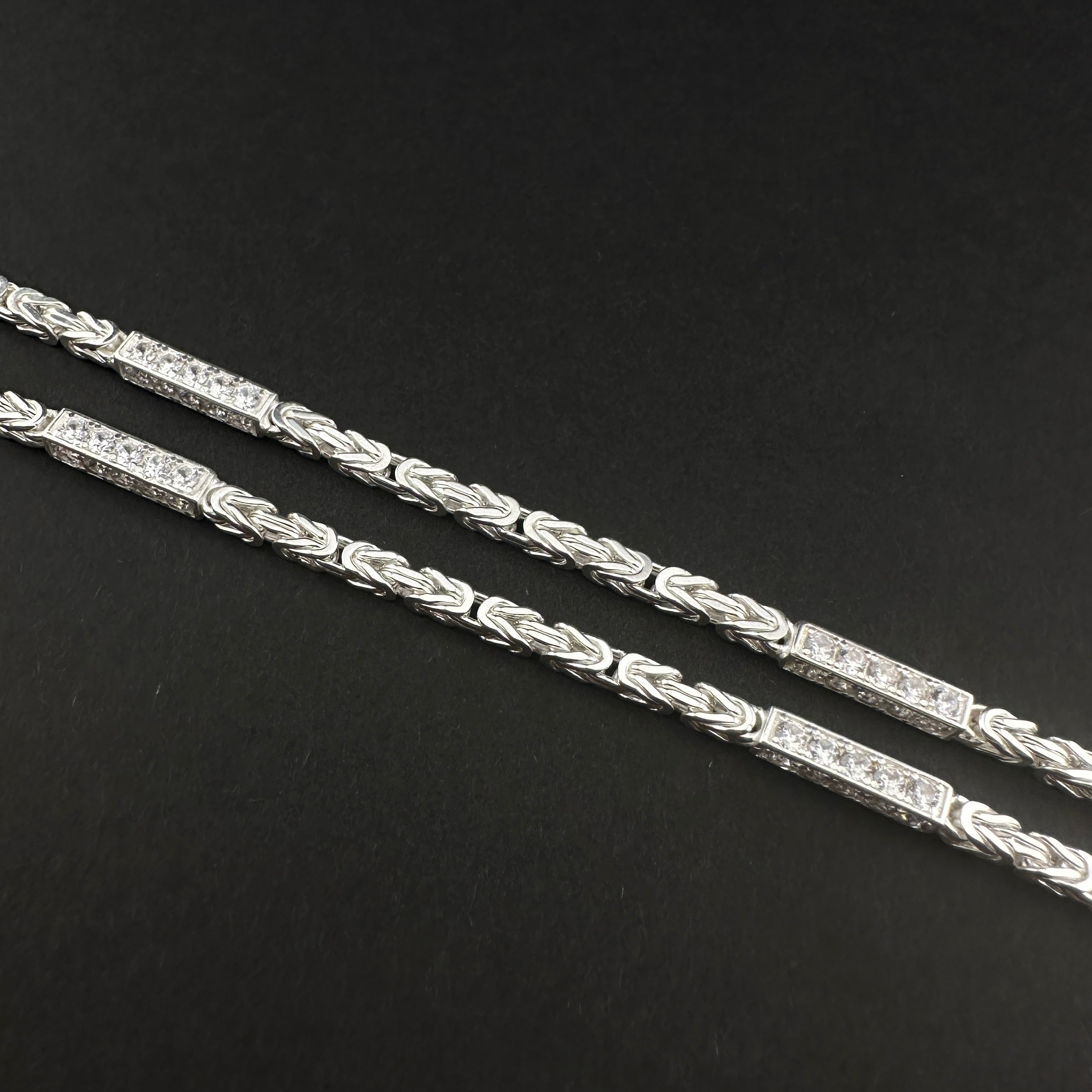 4mm Iced Out Königskette - Silber 925