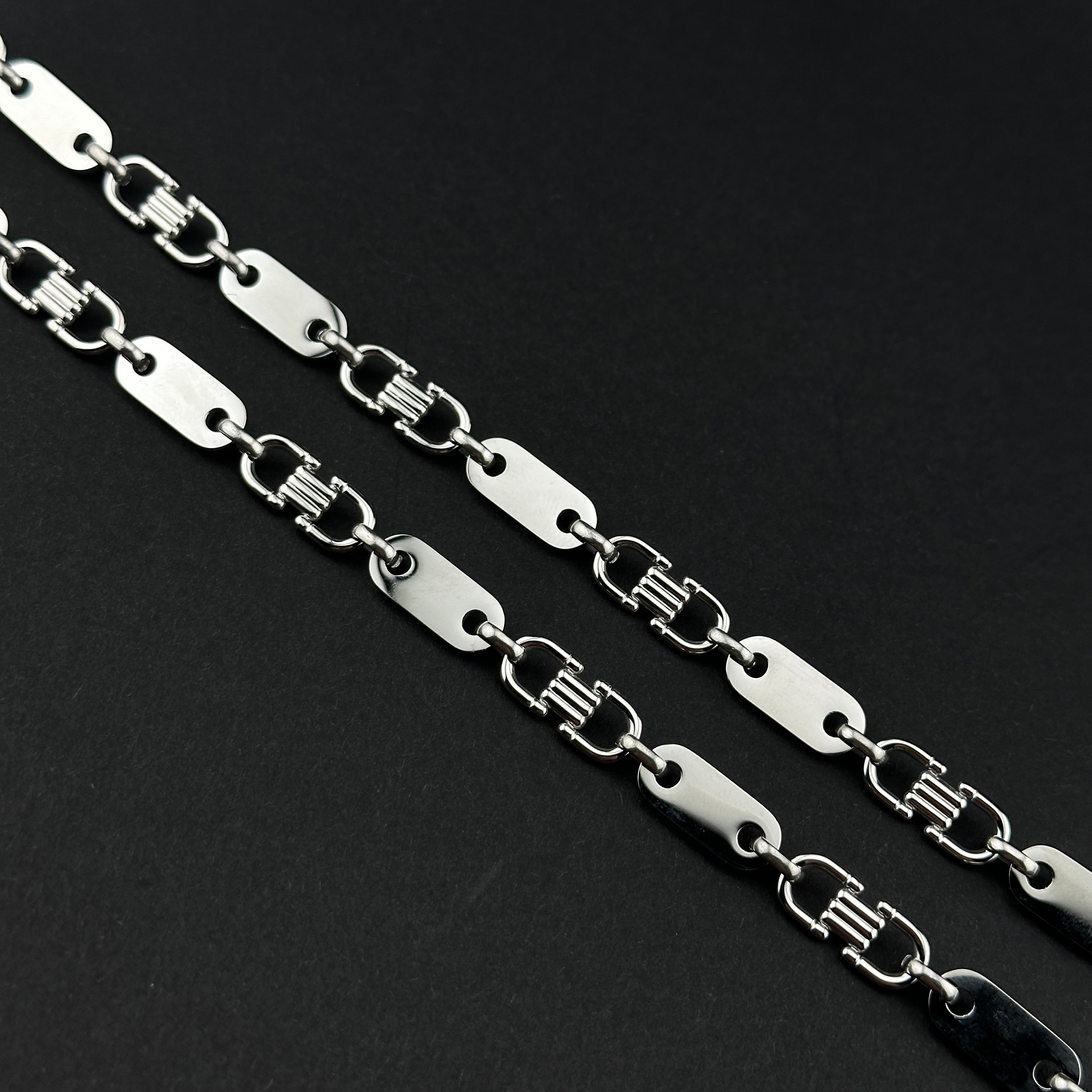 8mm Plattenkette - Edelstahl