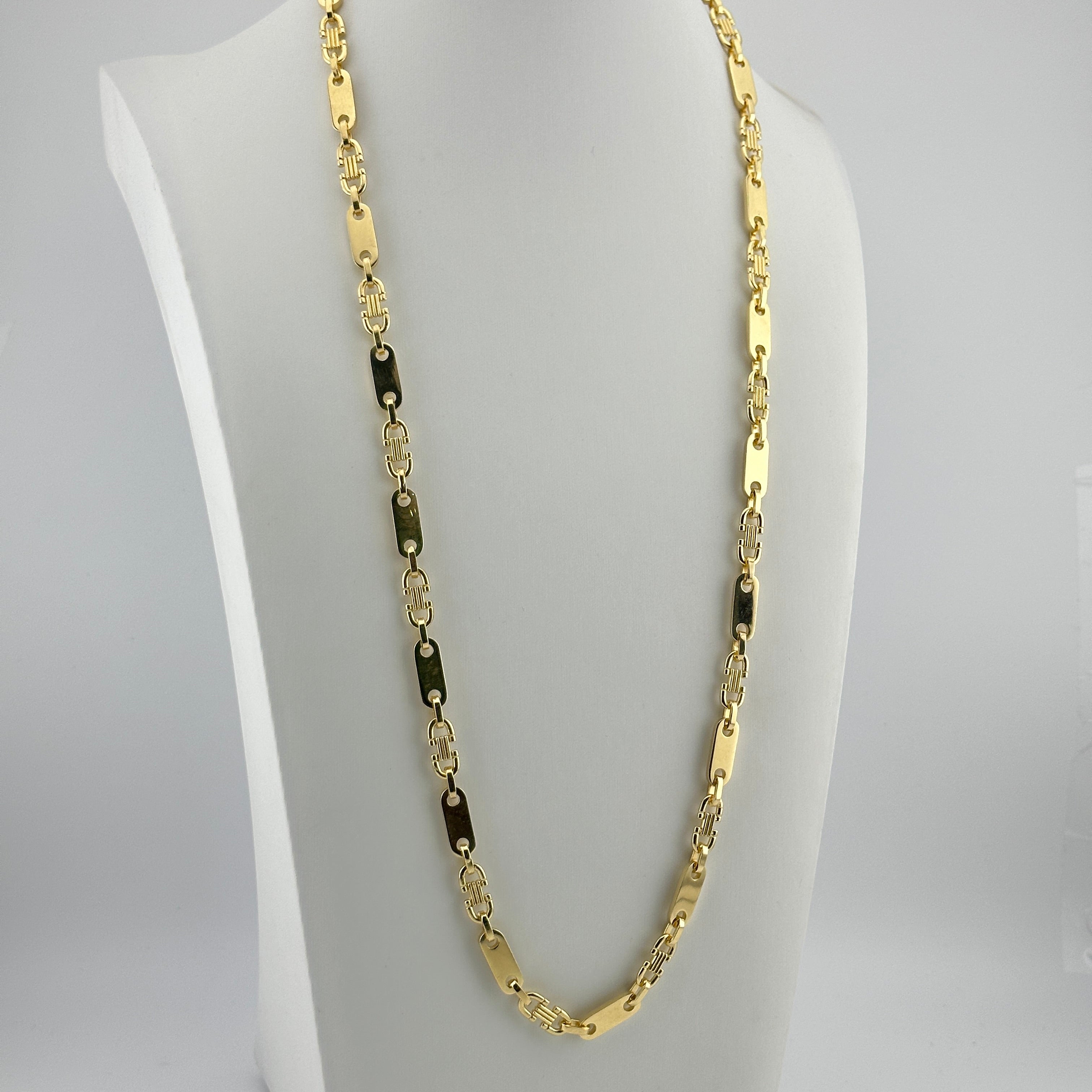 6mm Plattenkette - Silber 925 18k Gold vergoldet
