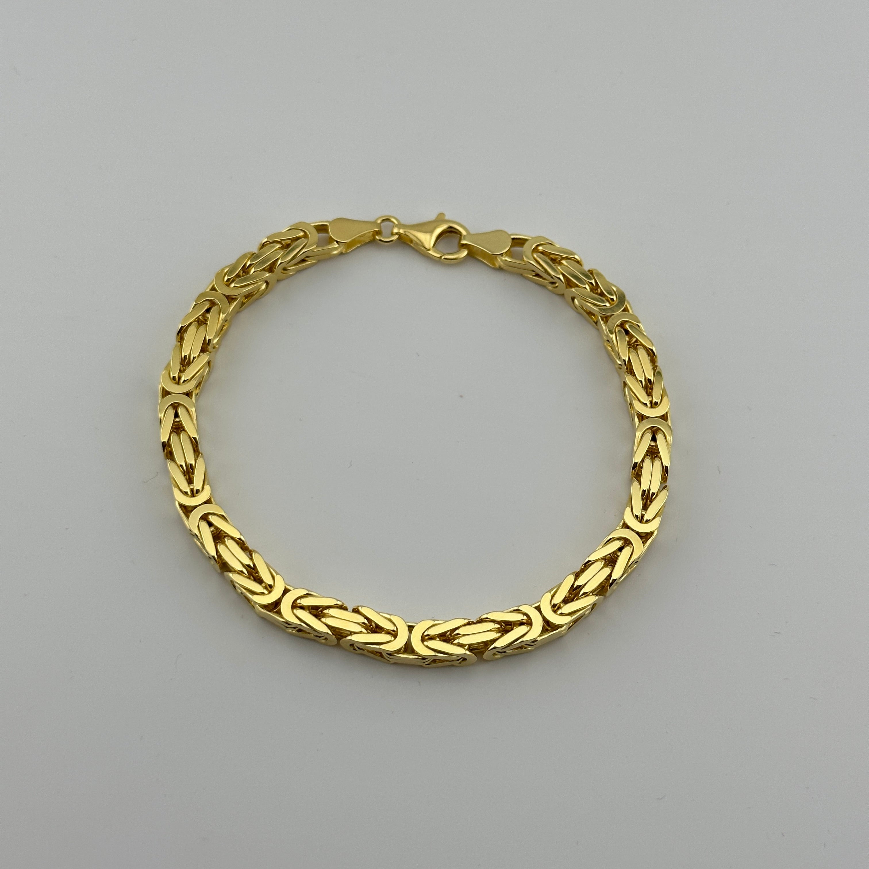 5mm Königskette Armband - Silber 925 18k Gold vergoldet