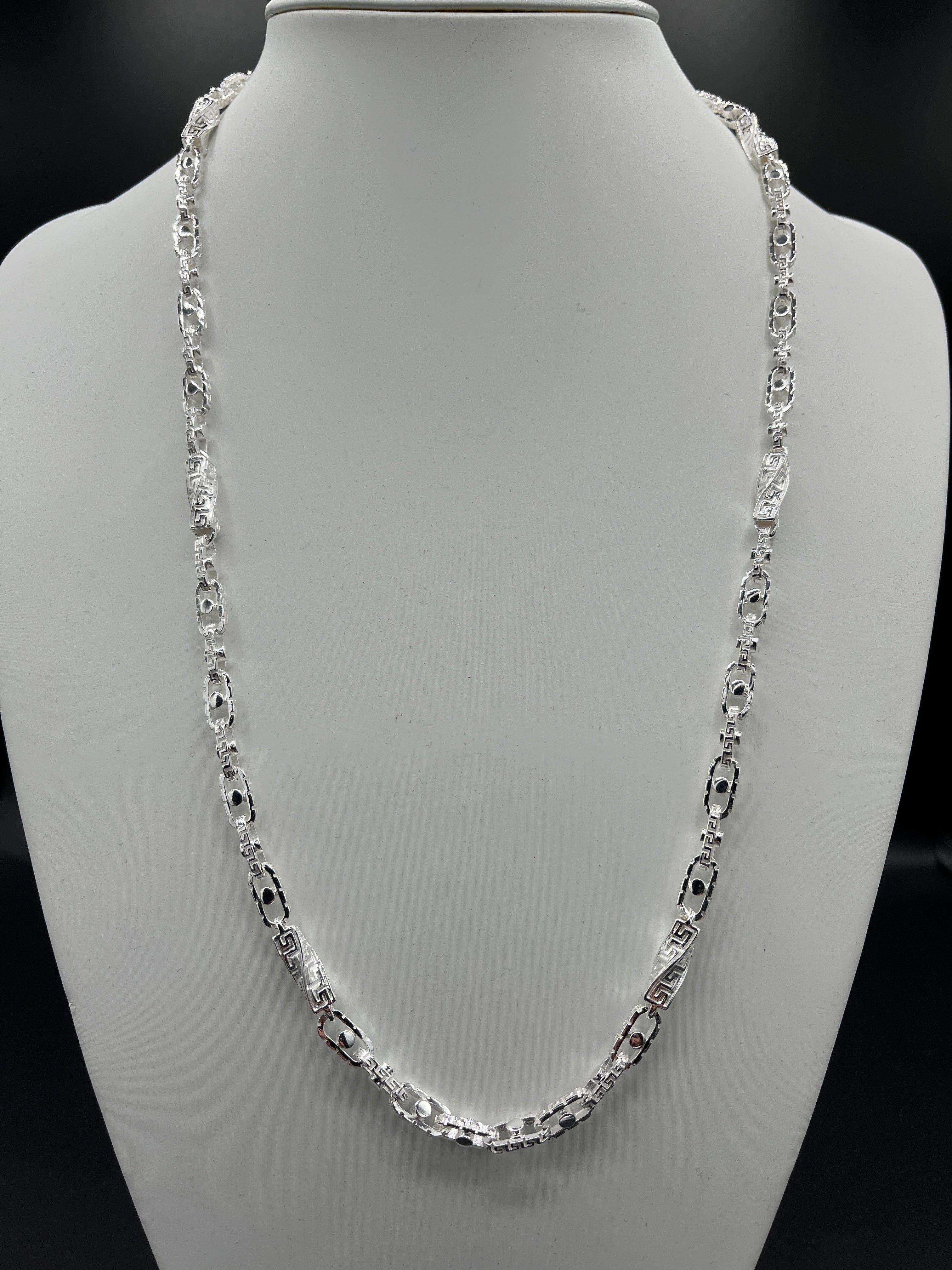 Set - Greek Monte Carlo Kette + Armband 6mm aus 925 Silber - 20% sparen