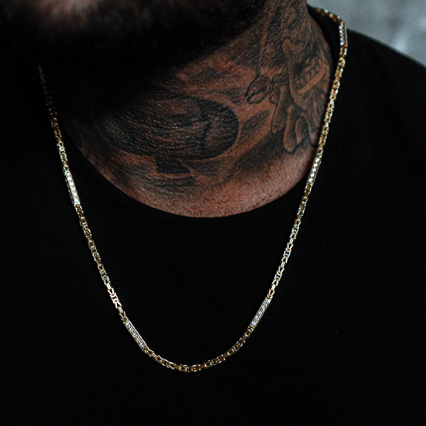 4mm Iced Out Königskette - Silber 925 18k Gold vergoldet