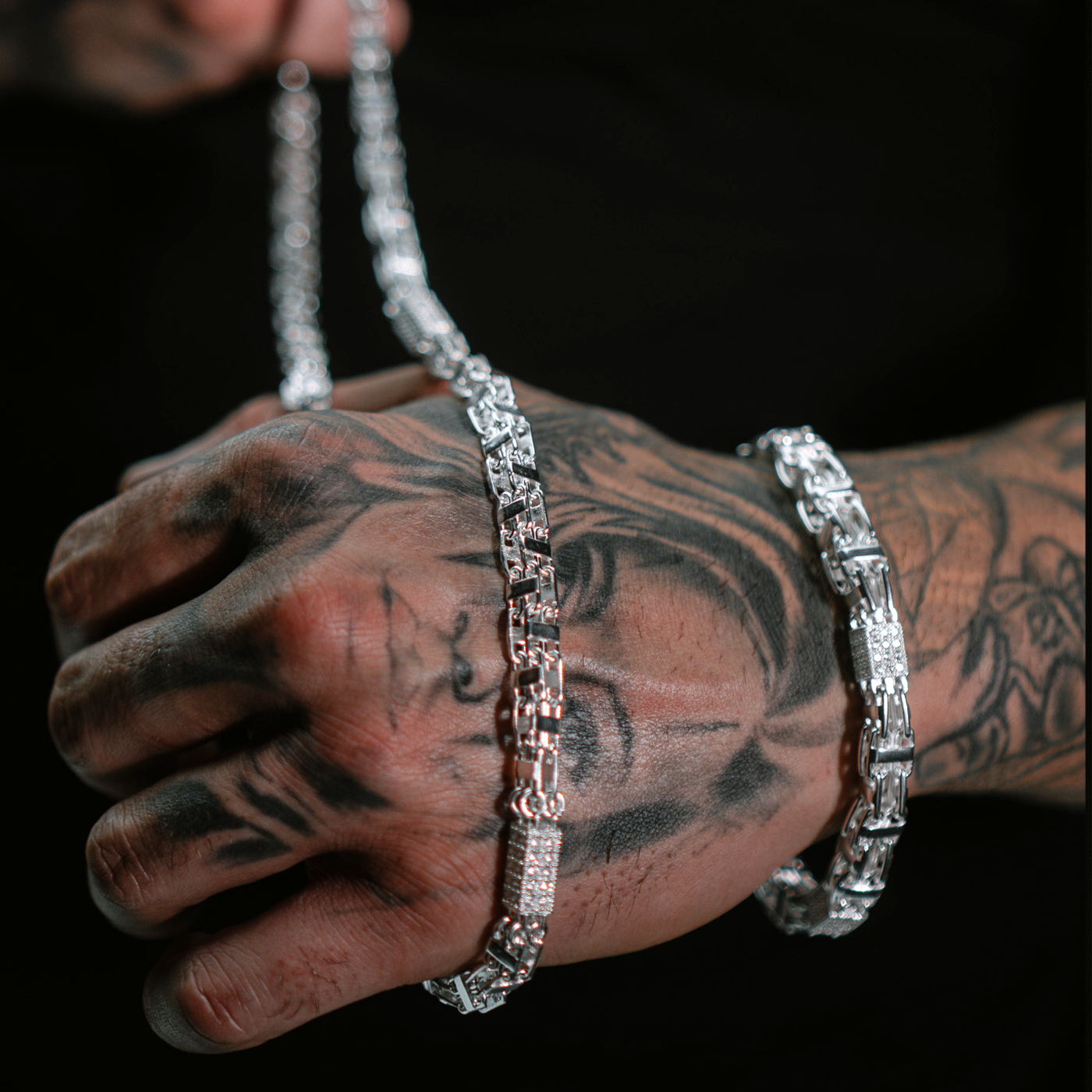 8,5mm Käfigkette Iced Out - Silber 925