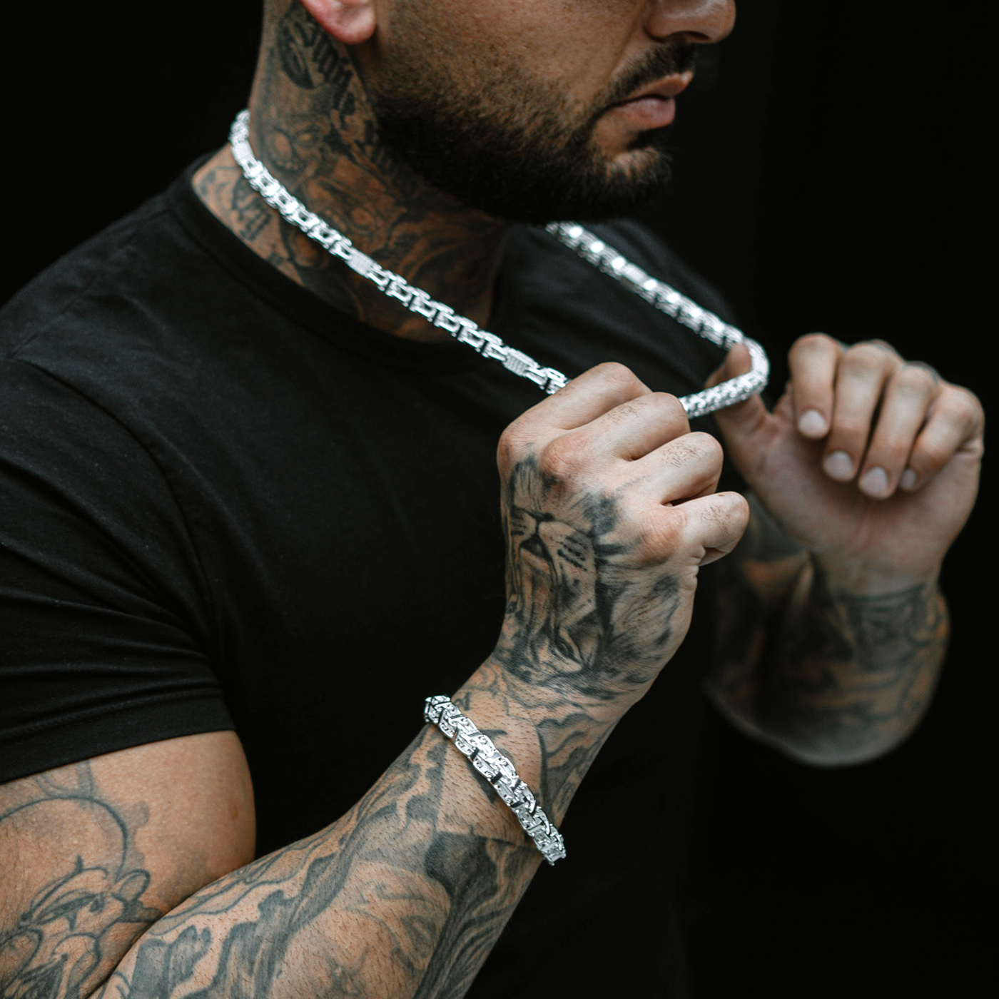 8,5mm Käfigkette Iced Out - Silber 925