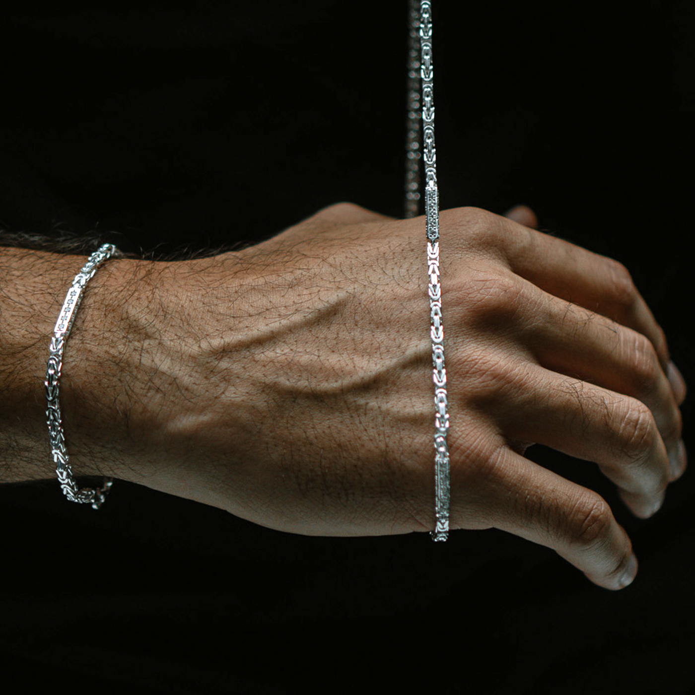 4mm Iced Out Königskette Armband - Silber 925