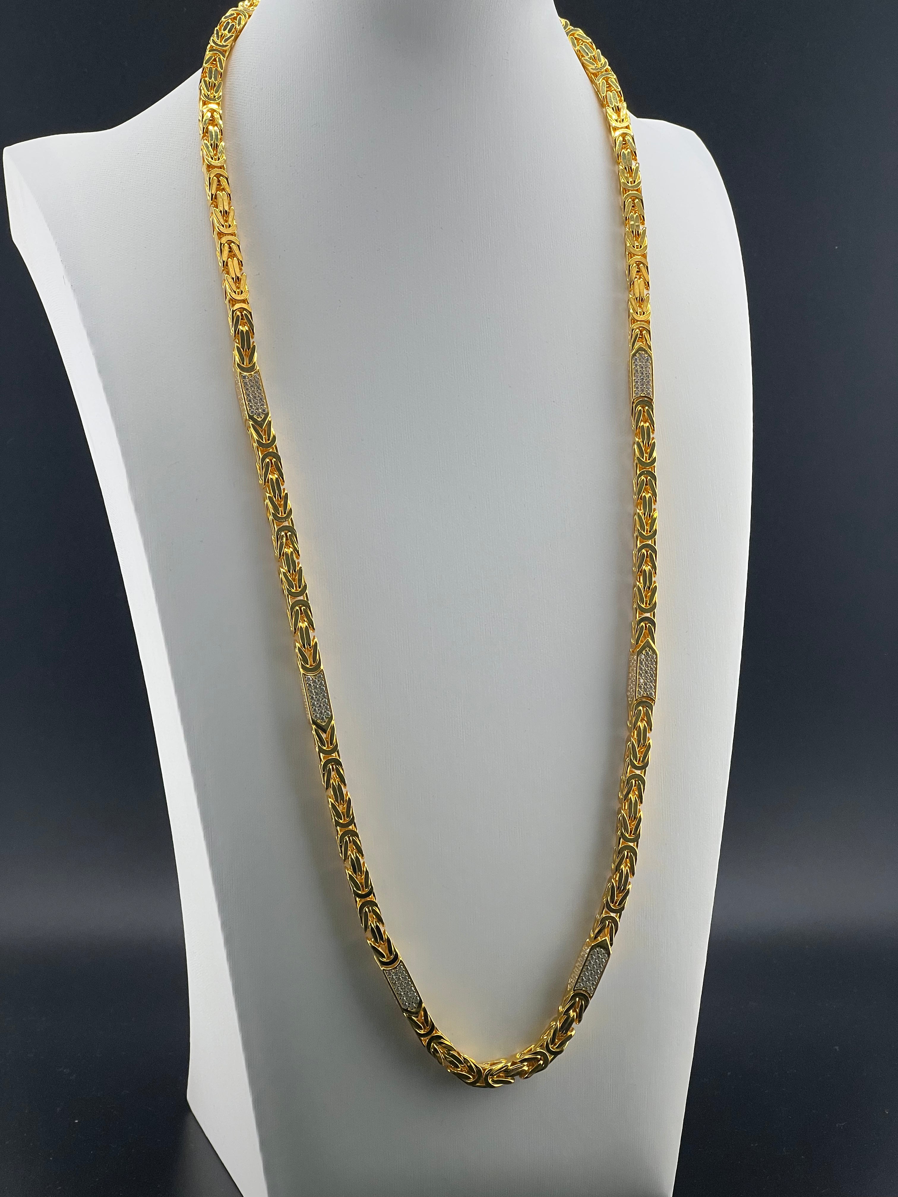 6mm Iced Out Königskette - Silber 925 18k Gold vergoldet