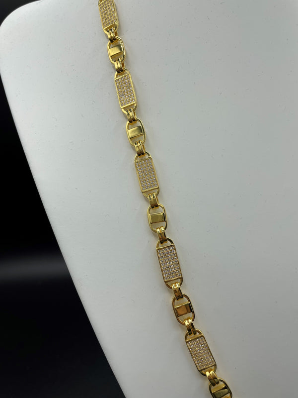 Iced Out Plattenkette 2.0 - 8mm breit