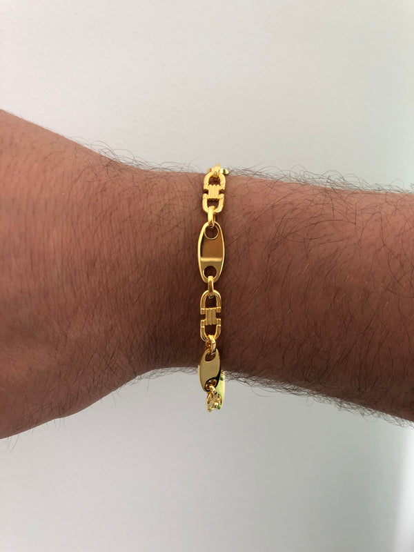 (Armband) Plattenkette - 8mm breit