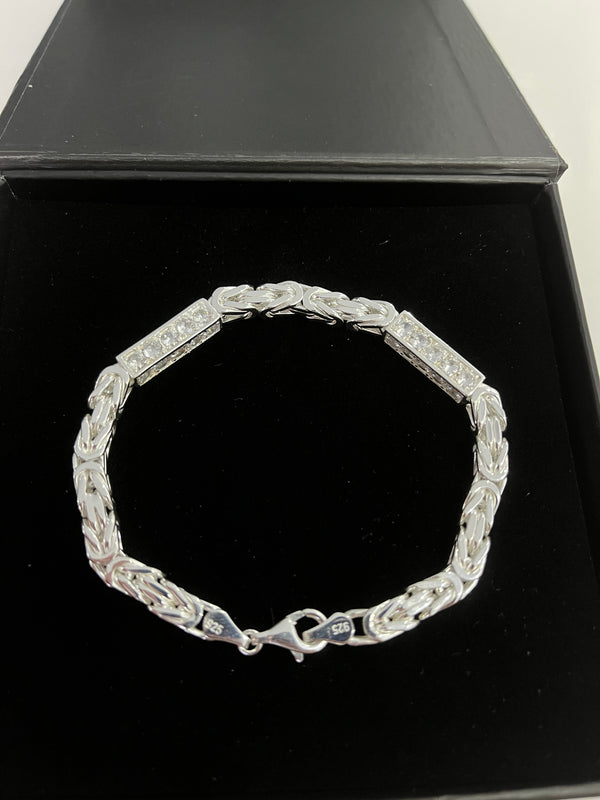 (Armband) ICED Out Königskette - 6mm breit