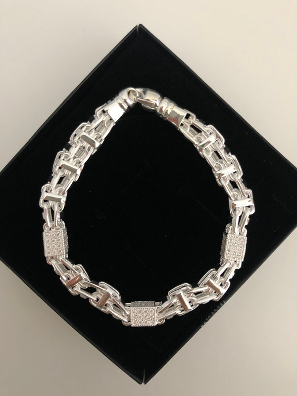 (Armband) Käfigkette ICED Out - 8,5mm breit